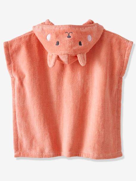 Poncho de bain bébé avec coton recyclé personnalisable Animal abricot+beige+ocre+olive+rose pâle - vertbaudet enfant 