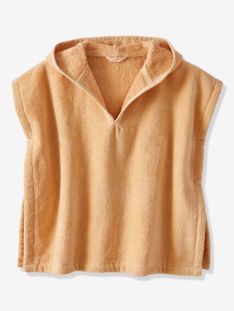 Poncho de bain bébé avec coton recyclé personnalisable Animal beige+ocre+olive+rose pâle - vertbaudet enfant 