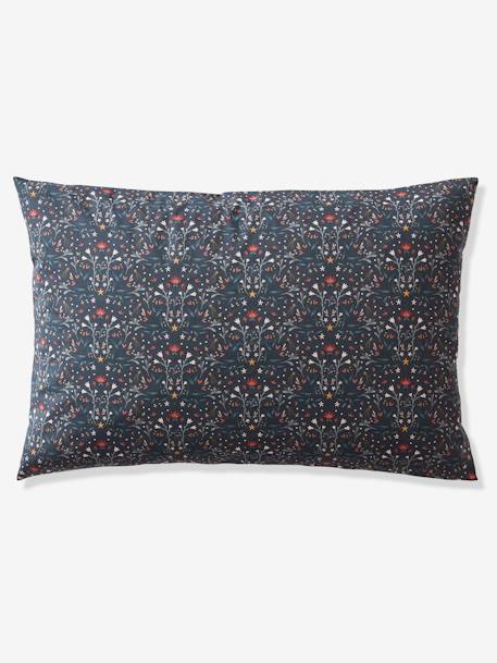 Parure housse de couette enfant et taie d'oreiller BROCÉLIANDE, avec coton recyclé vert imprimé - vertbaudet enfant 
