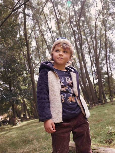Prehistoric Artist Top with Embroidered Details for Boys anthracite - vertbaudet enfant 