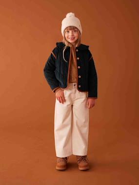 Girls-Quilted Corduroy Jacket for Girls