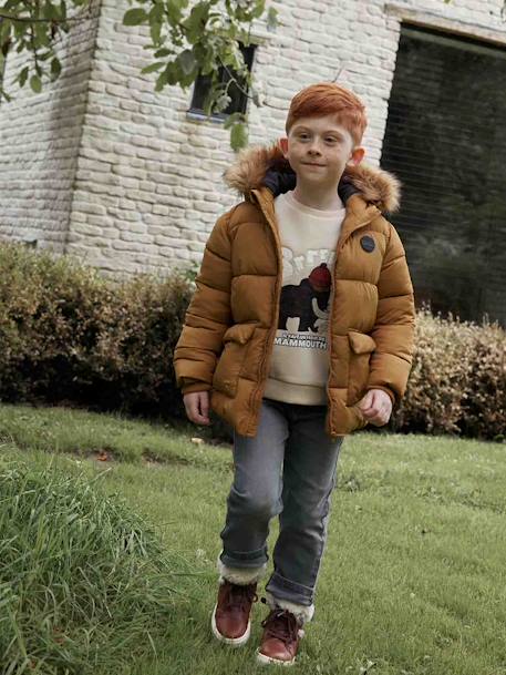 Jean garçon droit indestructible morphologique MEDIUM denim brut+STONE - vertbaudet enfant 