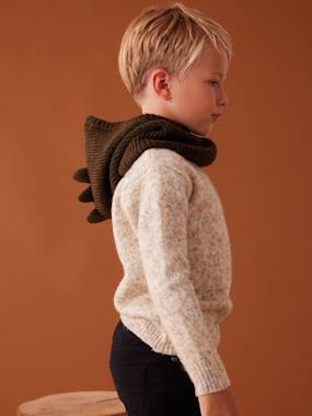 Soft Knit Marl Jumper with Round Neckline for Boys  - vertbaudet enfant