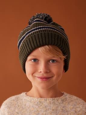Brioche Stitch Beanie + Snood + Gloves or Mittens Set for Boys  - vertbaudet enfant