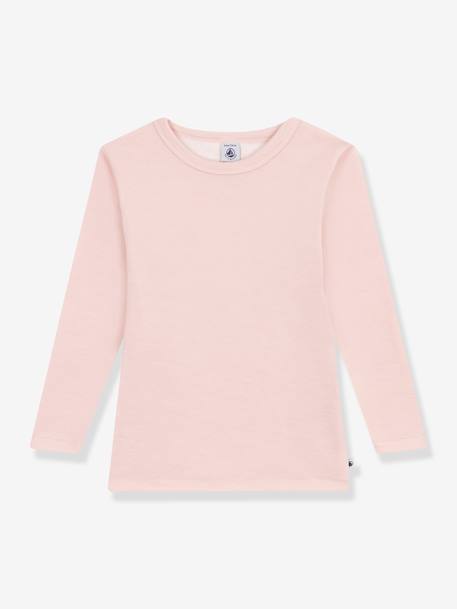 T-shirt manches longues en laine et coton PETIT BATEAU rose - vertbaudet enfant 