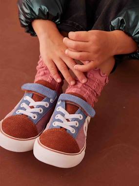 -Baskets velours fille collection maternelle