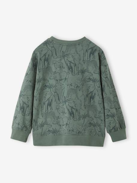 Printed Sweatshirt-Style Top for Boys ochre+printed green - vertbaudet enfant 