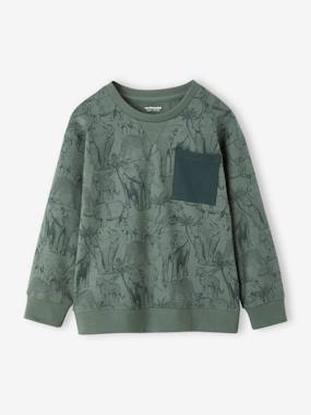 Printed Sweatshirt-Style Top for Boys  - vertbaudet enfant
