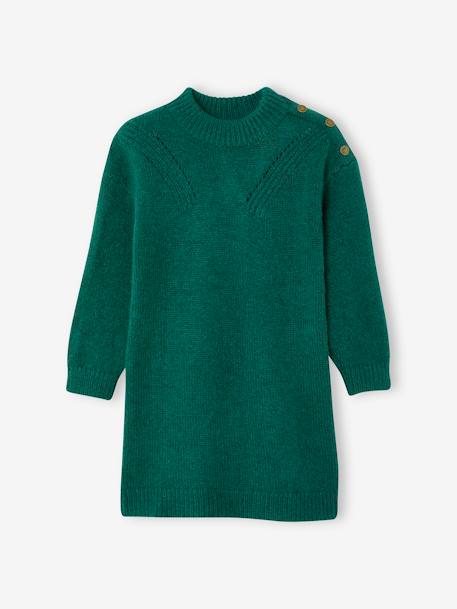 Knitted Dress for Girls green - vertbaudet enfant 