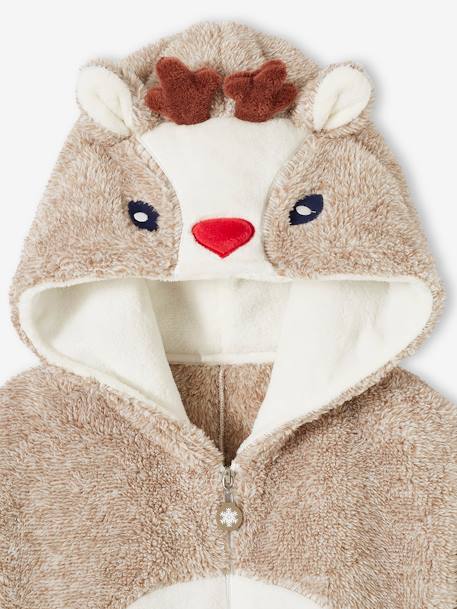 Reindeer Onesie for Adults, Family Capsule Collection marl beige - vertbaudet enfant 