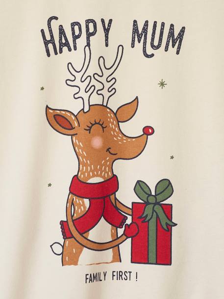 Christmas Pyjamas for Women, 'Happy Family' Capsule Collection ecru - vertbaudet enfant 