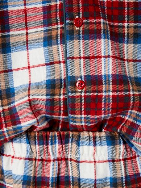 Flannel Pyjamas for Children, 'Happy Family' Capsule Collection chequered red - vertbaudet enfant 