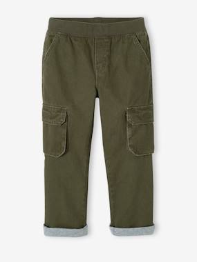 Pantalon battle doublé garçon facile à enfiler - vertbaudet enfant Garçon-Pantalon battle doublé garçon facile à enfiler