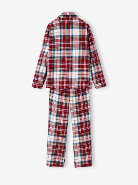 Pyjama enfant en flanelle collection capsule 'Happy Family' carreaux rouge - vertbaudet enfant 