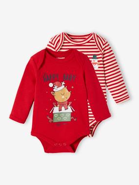 Pack of 2 Christmas Special Bodysuits for Babies  - vertbaudet enfant