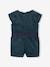 Velvet Playsuit for Babies emerald green - vertbaudet enfant 