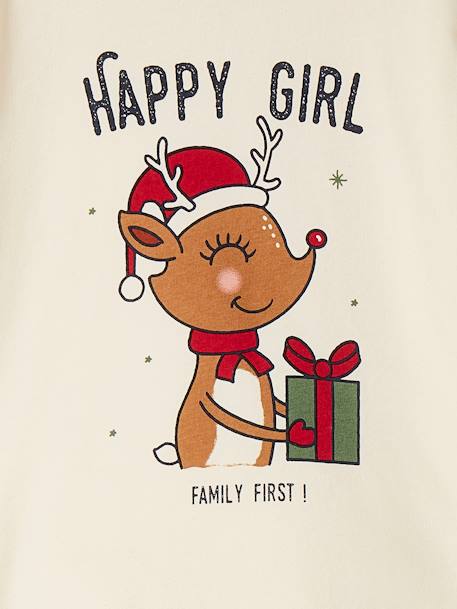 Christmas Pyjamas for Girls ecru - vertbaudet enfant 