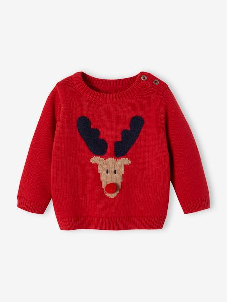 Christmas Special Jumper for Babies red - vertbaudet enfant 