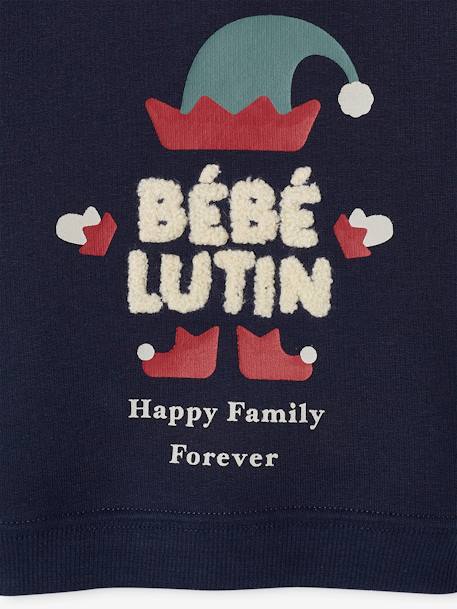 Christmas Special Sweatshirt, 'Happy Family Forever' Capsule Collection, for Babies navy blue - vertbaudet enfant 