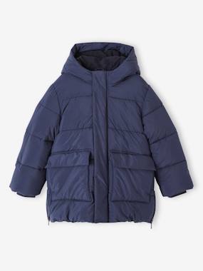 Garçon-Manteau, veste-Doudoune-Doudoune garçon longue doublée sherpa