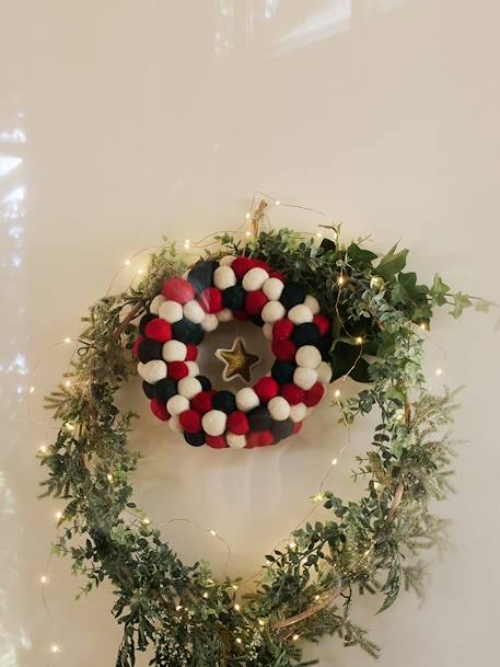 Christmas Wreath in Felt red - vertbaudet enfant 