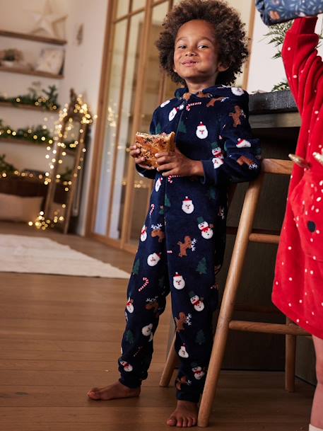 Pyjama De Noël Brodé Bébé En Velours - Motifs Festifs Colorés