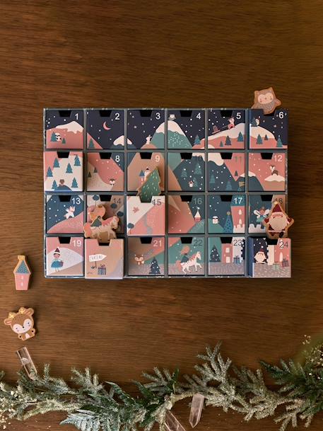 Advent Calendar with Toys in FSC® Wood rose - vertbaudet enfant 