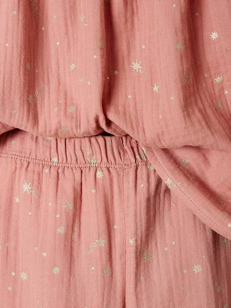 Christmas Pyjamas in Cotton Gauze, for Girls blush - vertbaudet enfant 