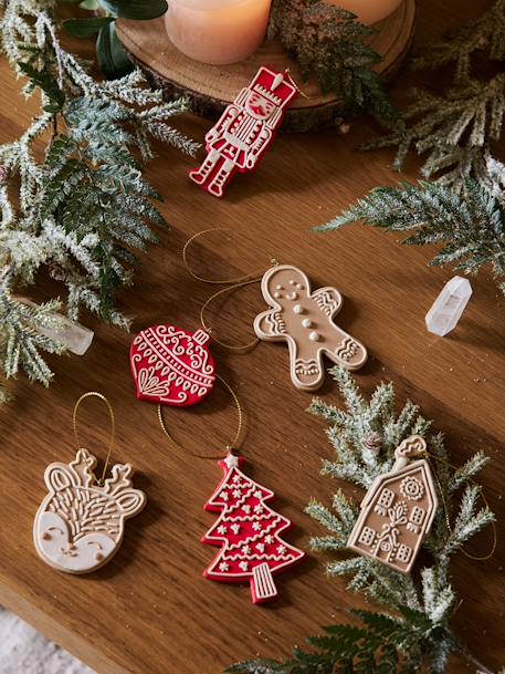 Set of 6 Christmas Hanging Decorations , Biscuit-Effect white - vertbaudet enfant 