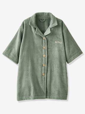 Garçon-Peignoir Oversize enfant uni avec coton recyclé, personnalisable
