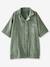 Peignoir Oversize enfant uni avec coton recyclé, personnalisable bois de rose+vert sapin - vertbaudet enfant 