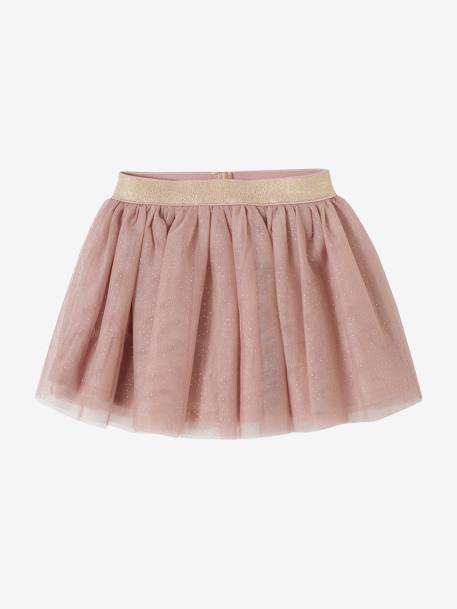 Top with Broderie Anglaise Collar & Tulle Skirt for Baby Girls ecru - vertbaudet enfant 