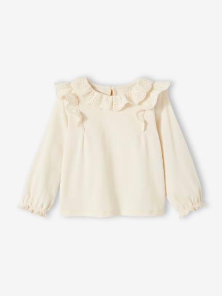 Ensemble bébé fille T-shirt à collerette jupon tulle écru - vertbaudet enfant 