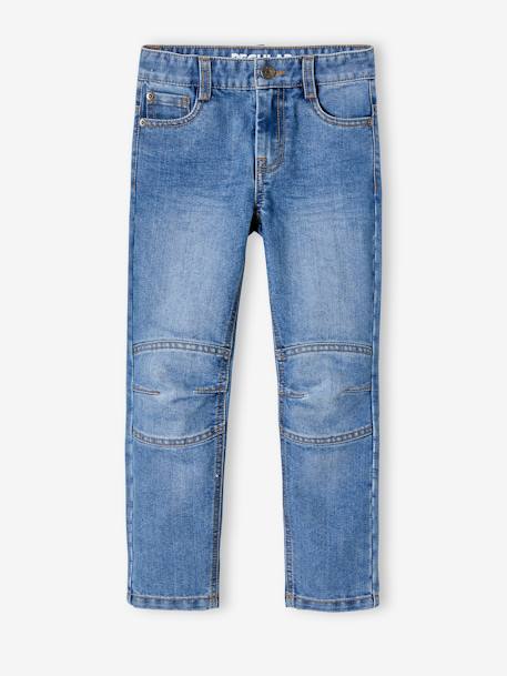 SLIM Straight-Leg MorphologiK Waterless Jeans brut denim+stone - vertbaudet enfant 
