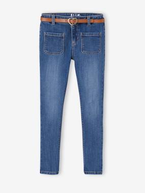Indestructible Jeans & Fancy Belt, for Girls  - vertbaudet enfant