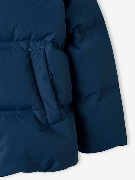 Hooded Feather & Down Jacket for Boys blue - vertbaudet enfant 