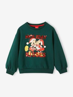 Christmas Special Mickey & Minnie Mouse® Sweatshirt by Disney for Girls  - vertbaudet enfant
