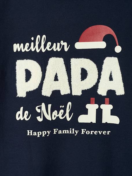 Christmas Sweatshirt for Men, 'Happy Family Forever' Capsule Collection navy blue - vertbaudet enfant 