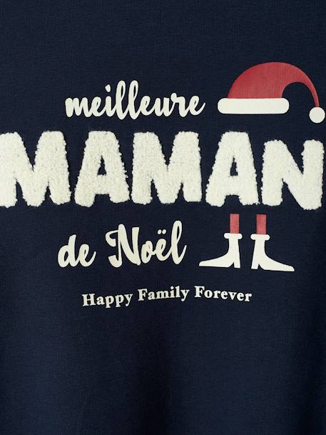 Sweat de Noël femme collection capsule 'Happy Family Forever' marine - vertbaudet enfant 