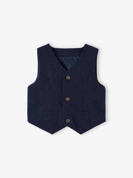 4-Piece Occasion Ensemble: Shirt + Trousers + Waistcoat + Bow Tie for Baby Boys red - vertbaudet enfant 