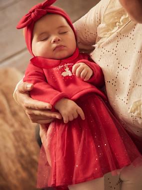 Ensemble Noël bébé : robe, bandeau et collants  - vertbaudet enfant