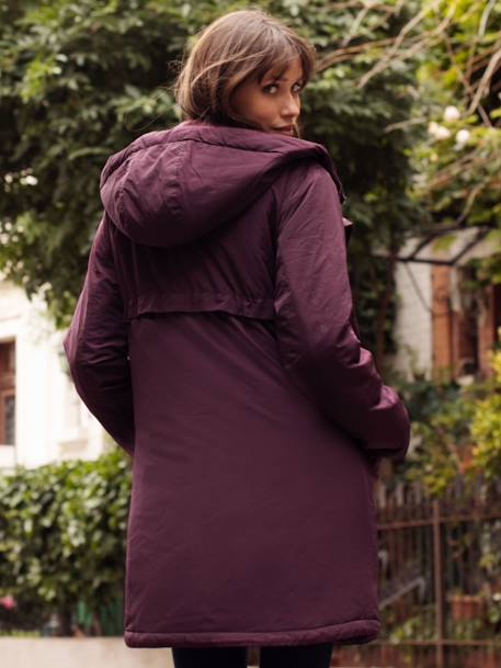Manteau de grossesse et de portage Maxime ENVIE DE FRAISE - aubergine,  Vêtements de grossesse