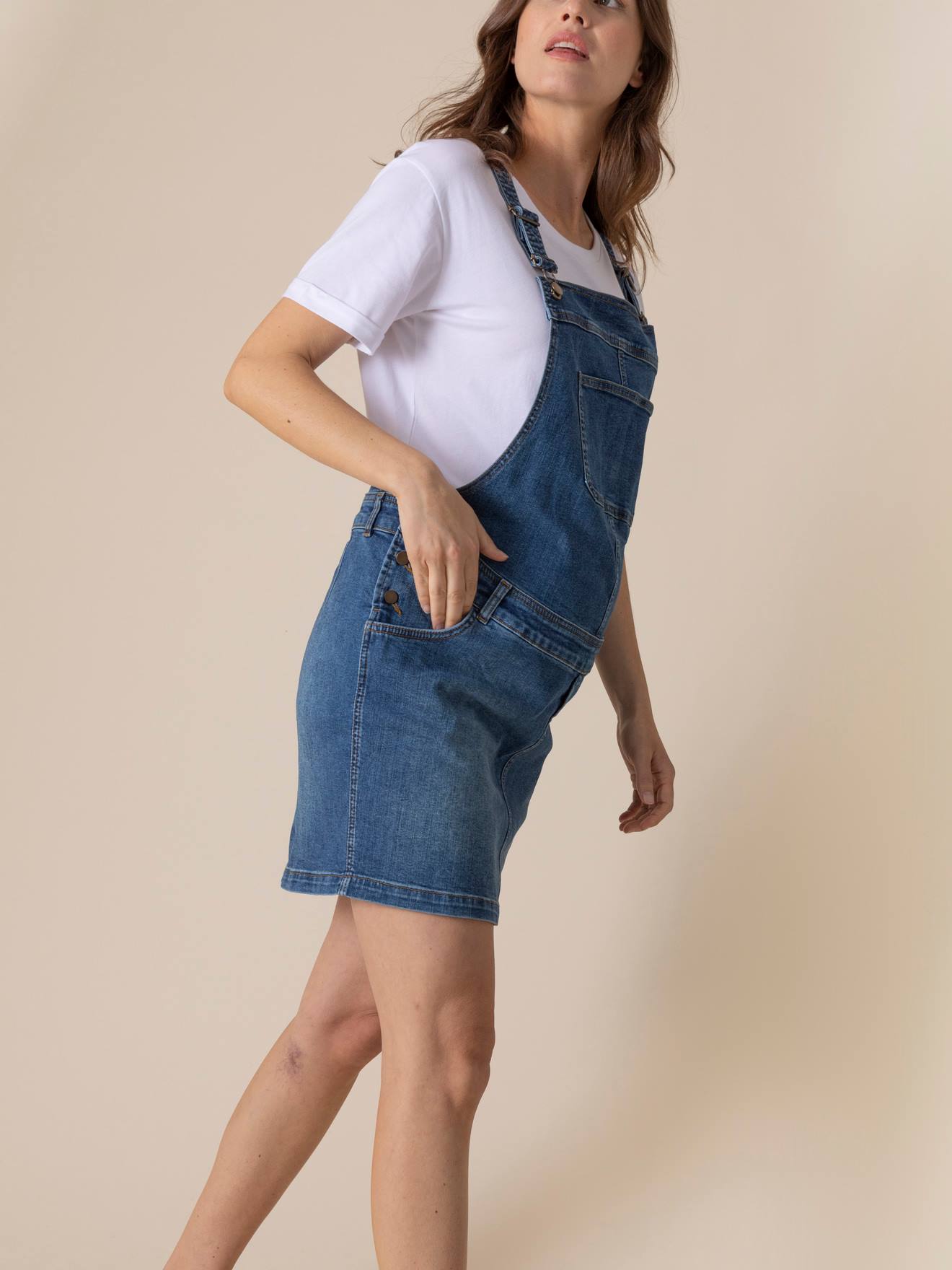 Women's Casual Denim Jumper Overall Dress – Inherit Co.