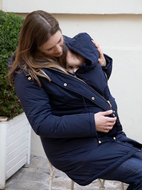 Maternity & Babywearing Coat, Maxime by ENVIE DE FRAISE navy blue - vertbaudet enfant 