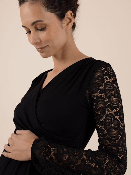 Dress for Maternity, Celine LS by ENVIE DE FRAISE black - vertbaudet enfant 