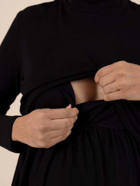 Robe pull grossesse en maille fine Fanette Ls ENVIE DE FRAISE noir - vertbaudet enfant 