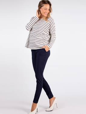 Maternity-Jersey Knit Maternity Trousers with High Belly Band, Clément by ENVIE DE FRAISE