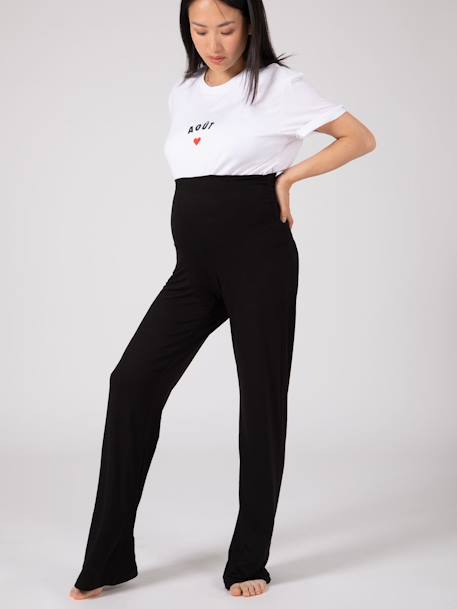 Trousers with Adjustable Panel for Maternity, Badys by ENVIE DE FRAISE -  black, Maternity