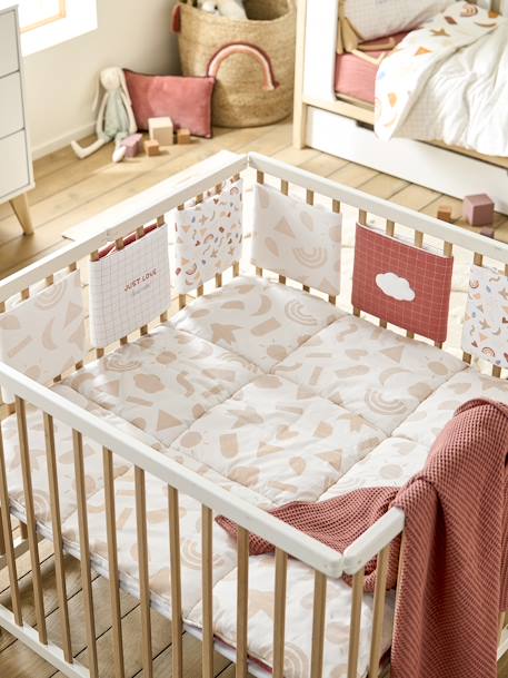 Quilted Play Mat / Playpen Base Mat in Organic* Cotton, Happy Sky multicoloured - vertbaudet enfant 