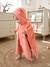 Poncho de bain bébé avec coton recyclé personnalisable Animal abricot+beige+ocre+olive+rose pâle - vertbaudet enfant 